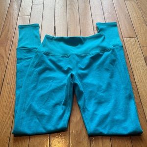 Blue full length alo heather leggings